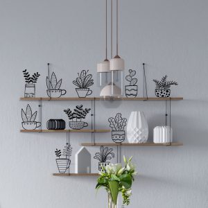 Vinilo Decorativo Floral Mini Plantas