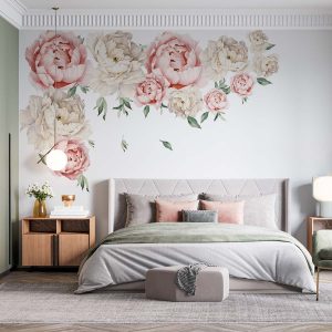 Vinilo Decorativo de Flores Peonias
